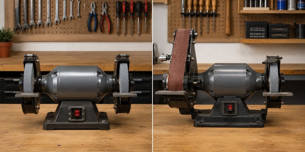 Comparativa entre amoladora de banda y amoladora de banco: diferencia de configuración